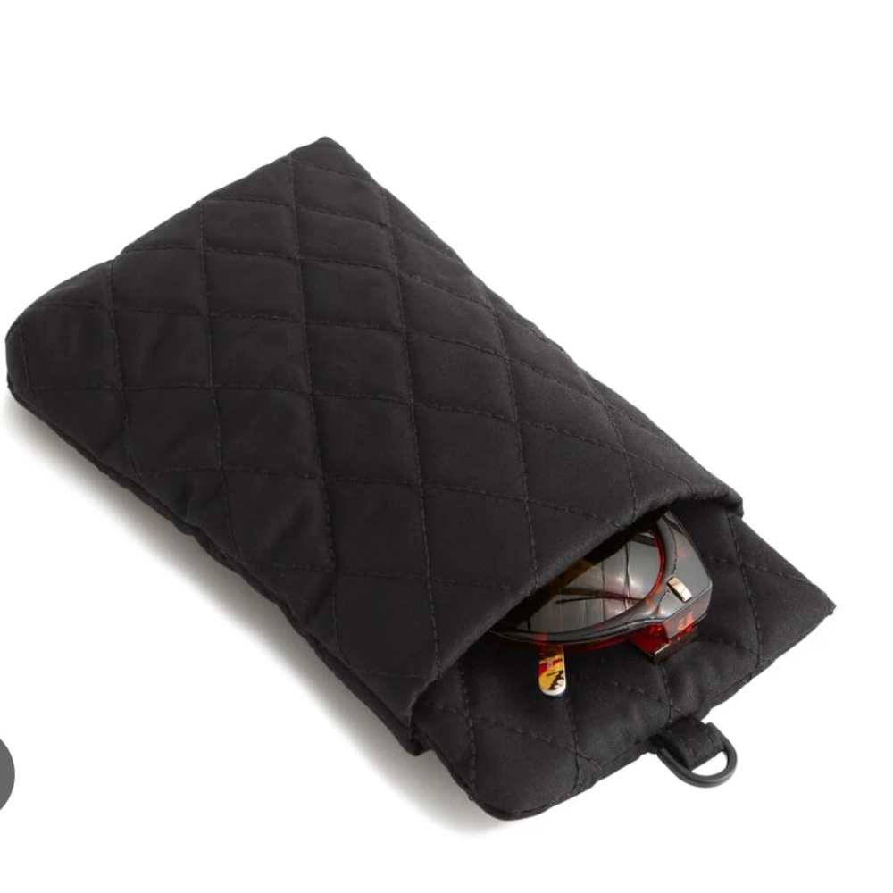 Vera Bradley Black Quilted Sunglasses Double Sleeve Pouch | Retired | EUC |
